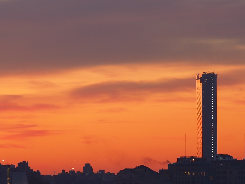 high-rise building during golden hour