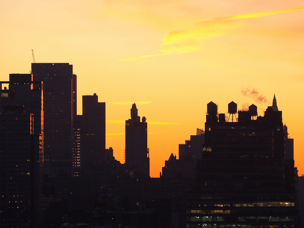 silhouette of building photography