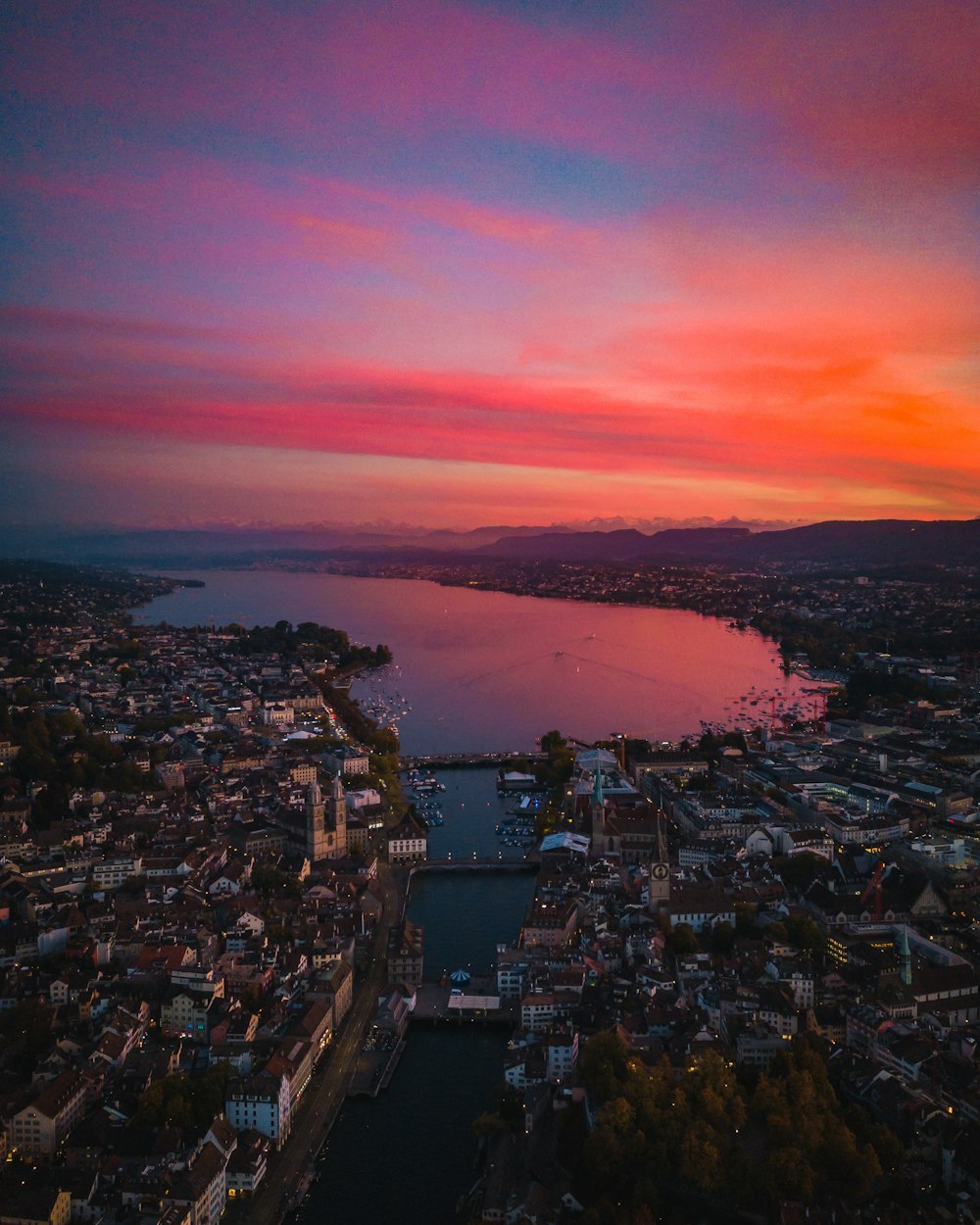 aerial photography of city buildings