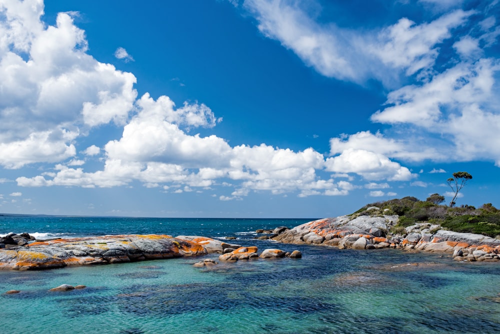 sea under white clouds during daytime