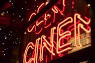 red Cinen non signage