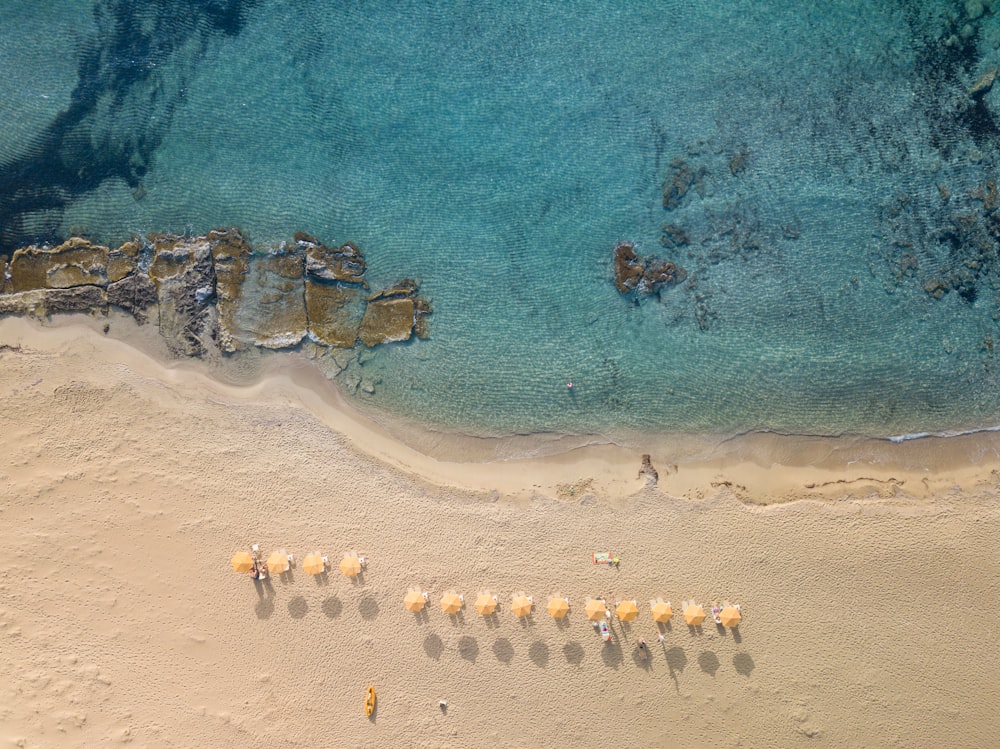 Vue aérienne du bord de mer