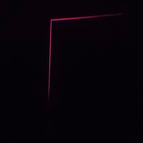 Minimalist tech-inspired interface with clean lines and soft pink highlights.