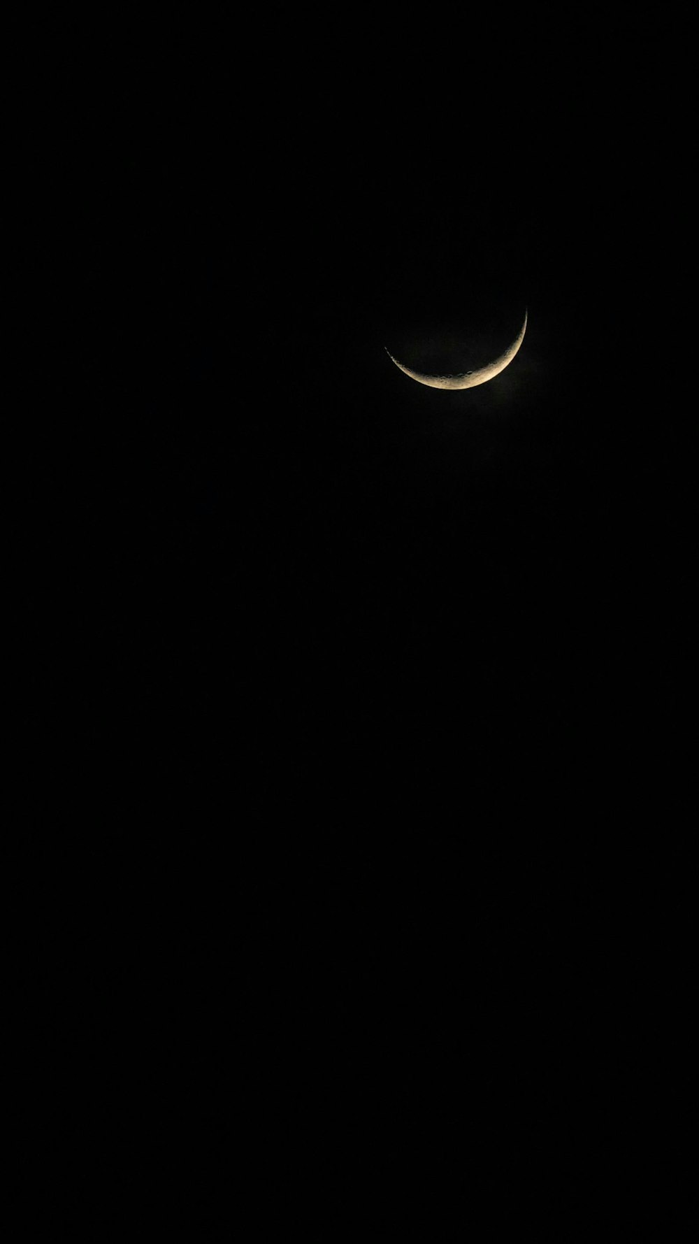 crescent moon at night