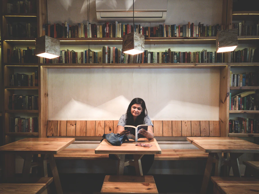 Student reading and revising