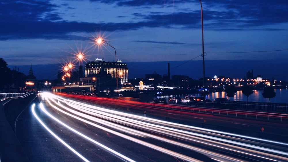 time-lapse photography or road