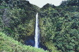A stunning waterfall framed by lush green jungle in the heart of Latin America.