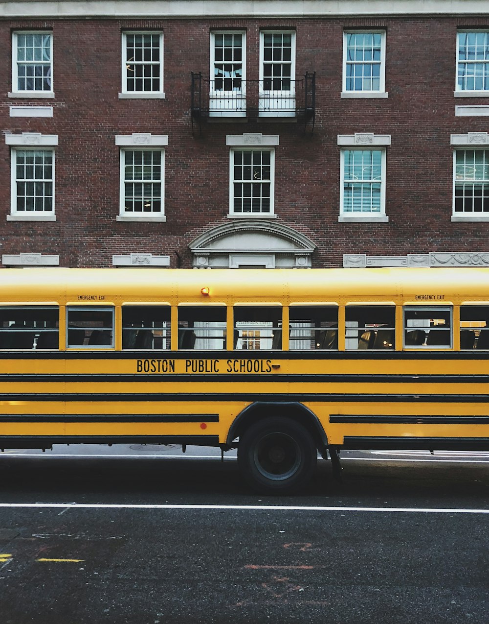 yellow Boston Public School bus