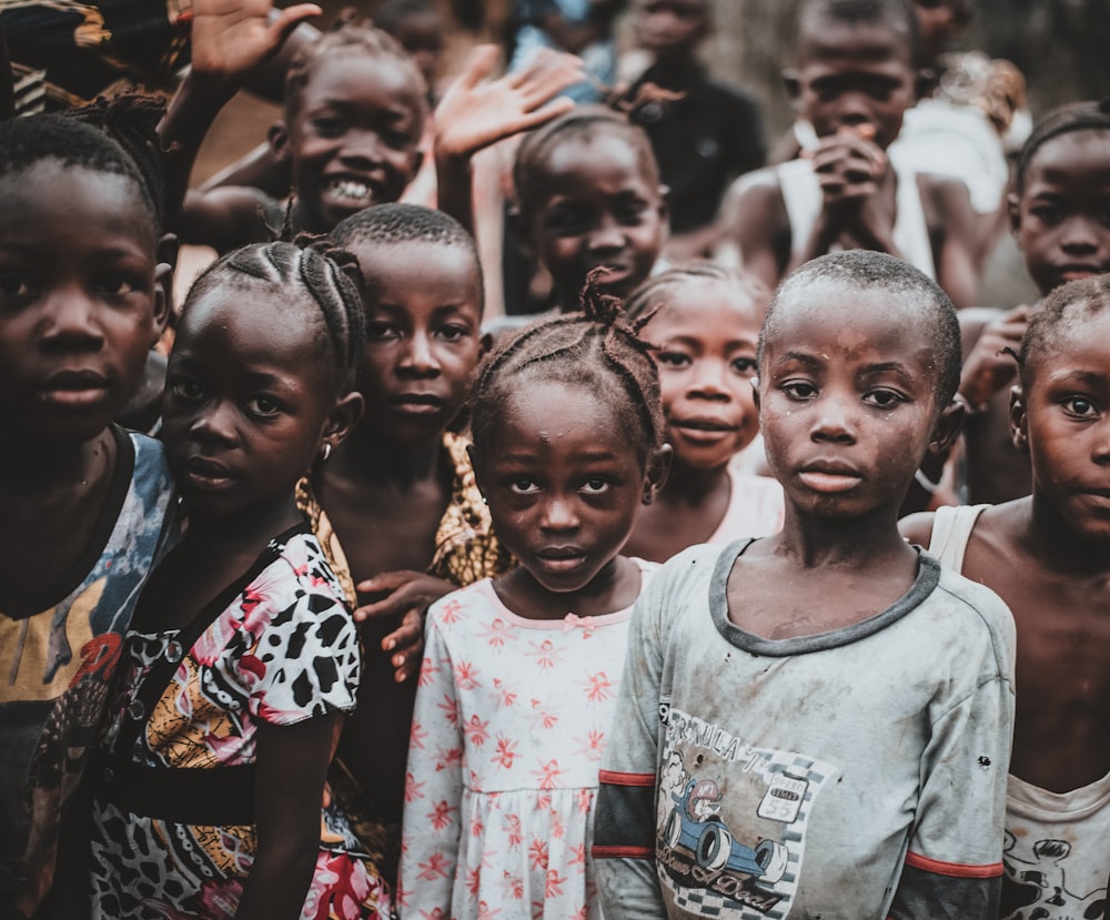 group of children on road