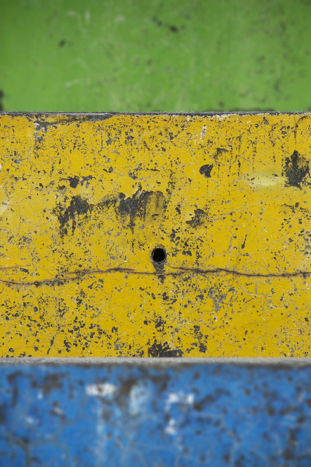 yellow, blue, and green wall