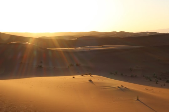 desert during golden hour in Erg Chegaga Morocco