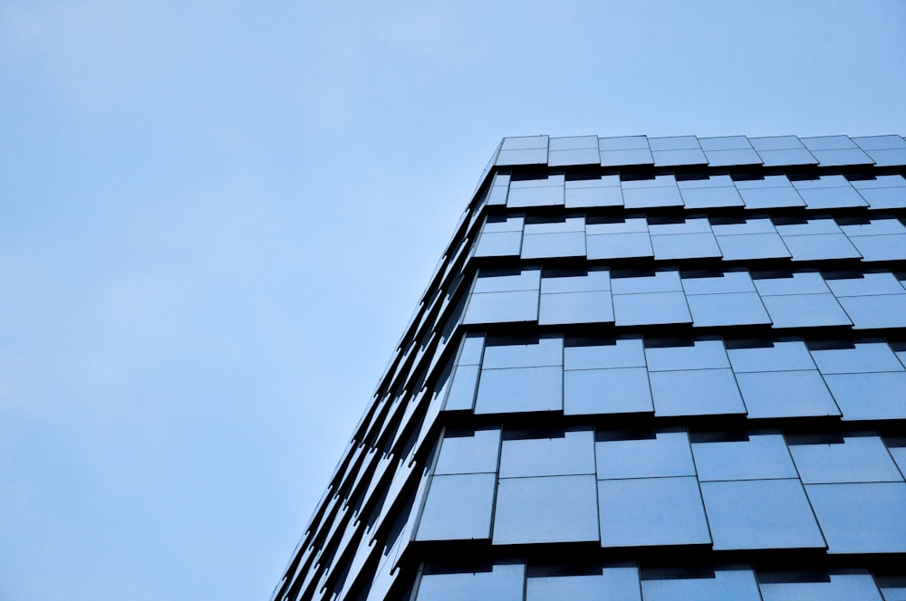 low angle photography of high rise building