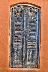 gray wooden door