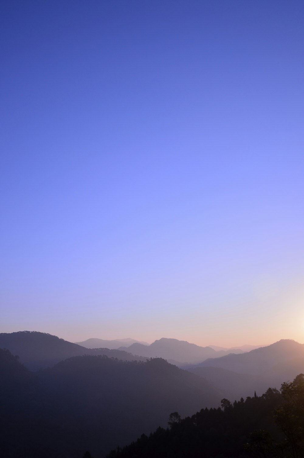 mountain ridge with fog