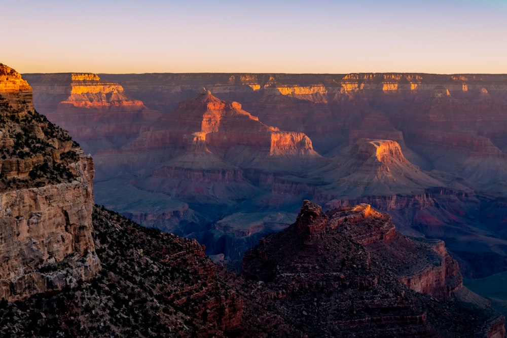 rock formation during golden hour