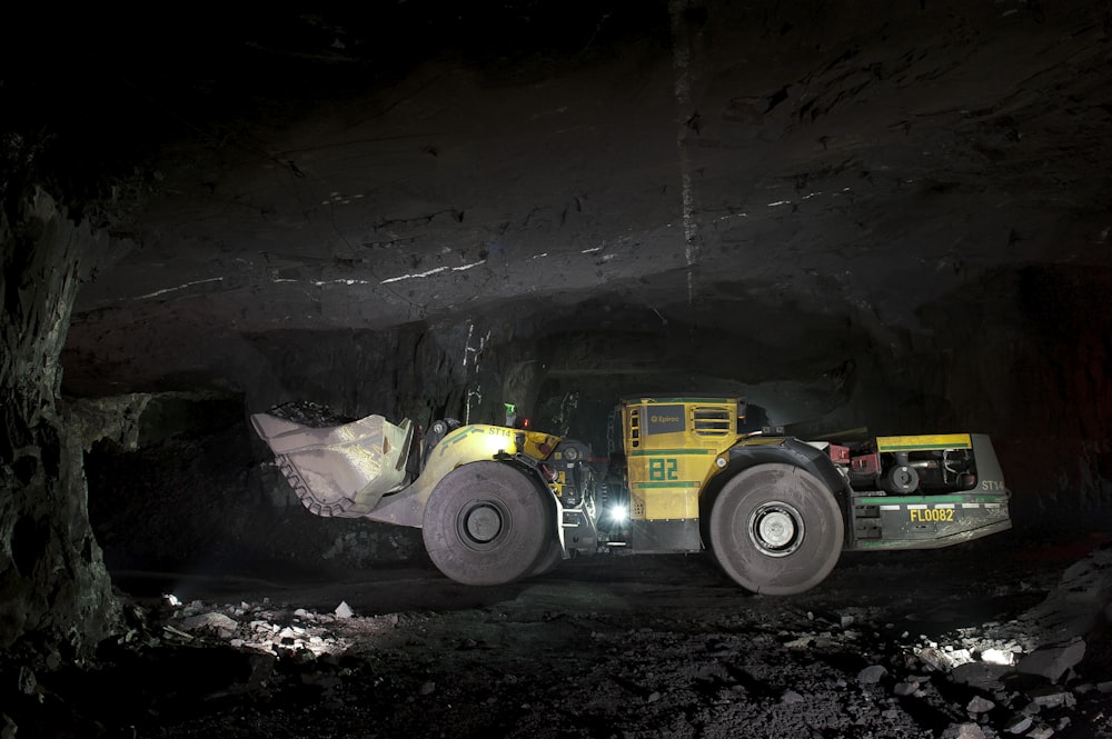 excavator inside tunnel