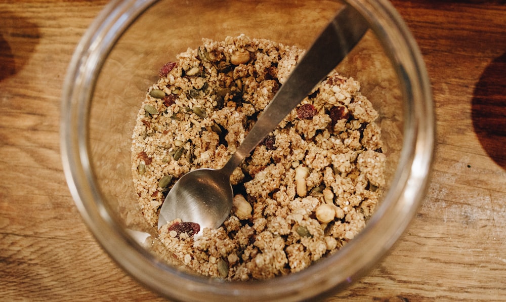 spoon in glass jar