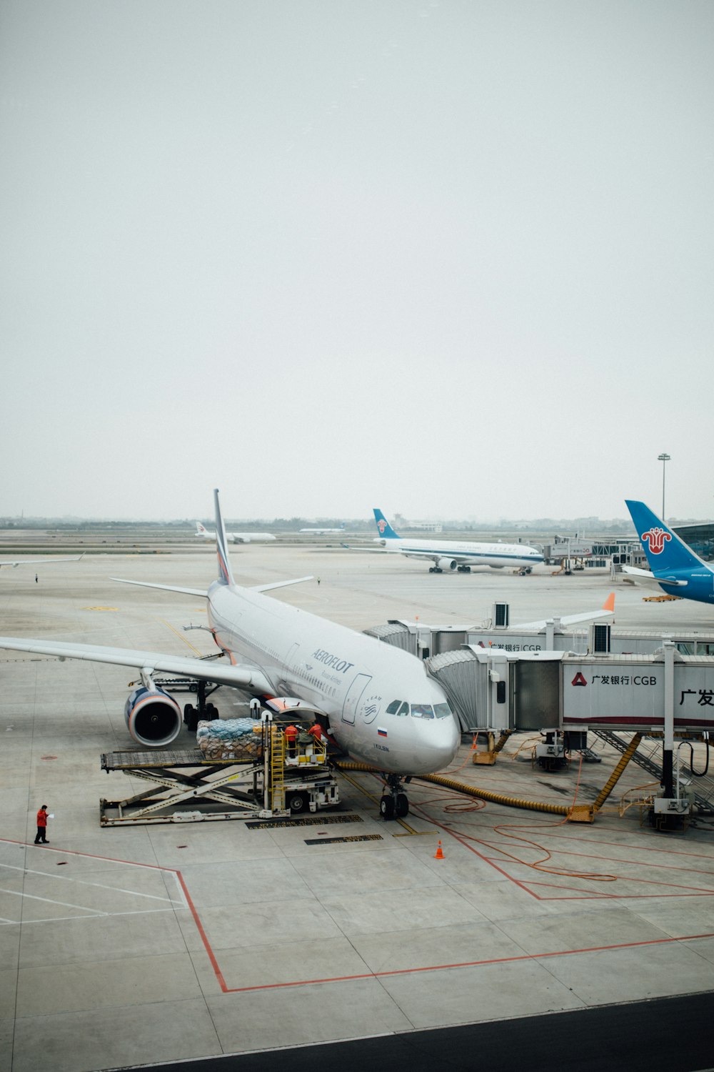 view of airliner at the airport