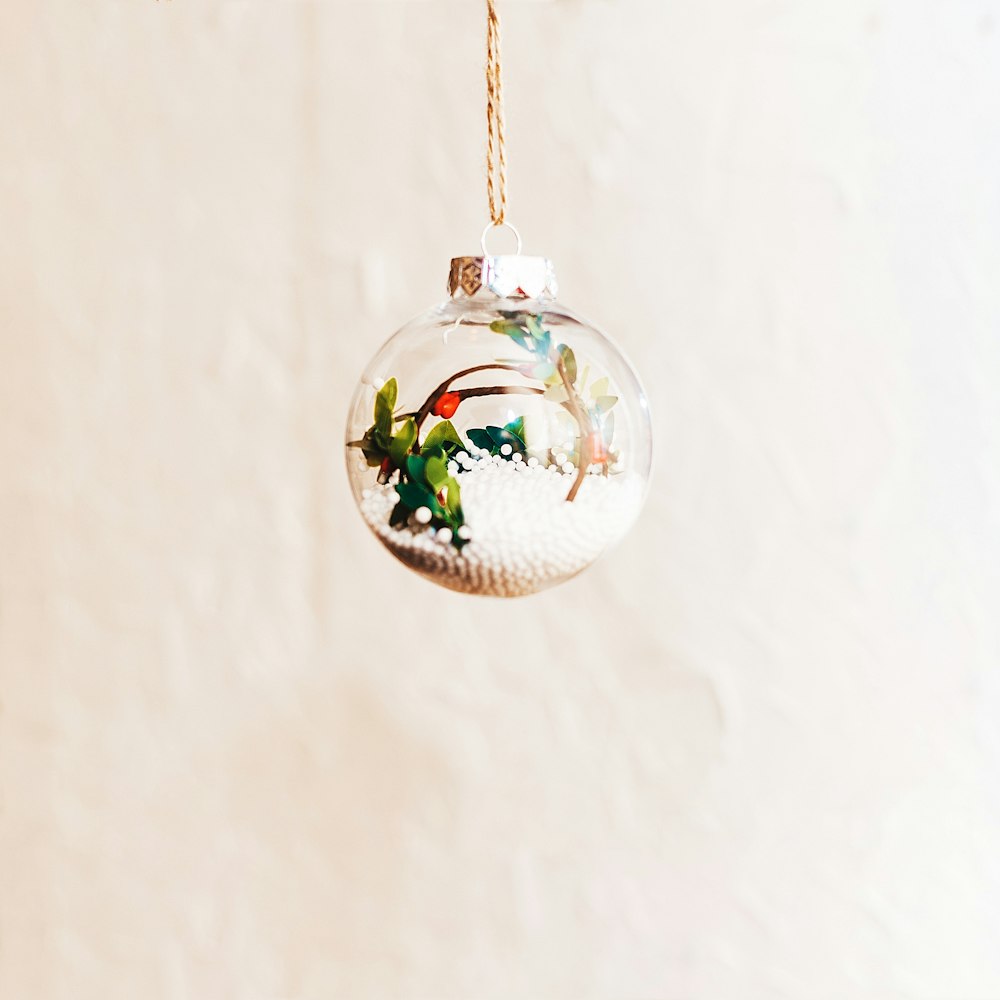 clear glass decorative bauble