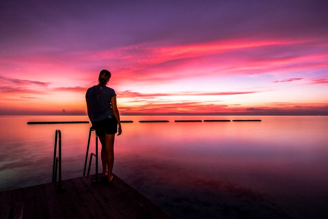 silhouette of person standing outdoors