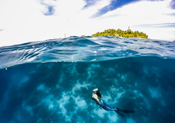 woman underwater