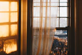 beige curtain