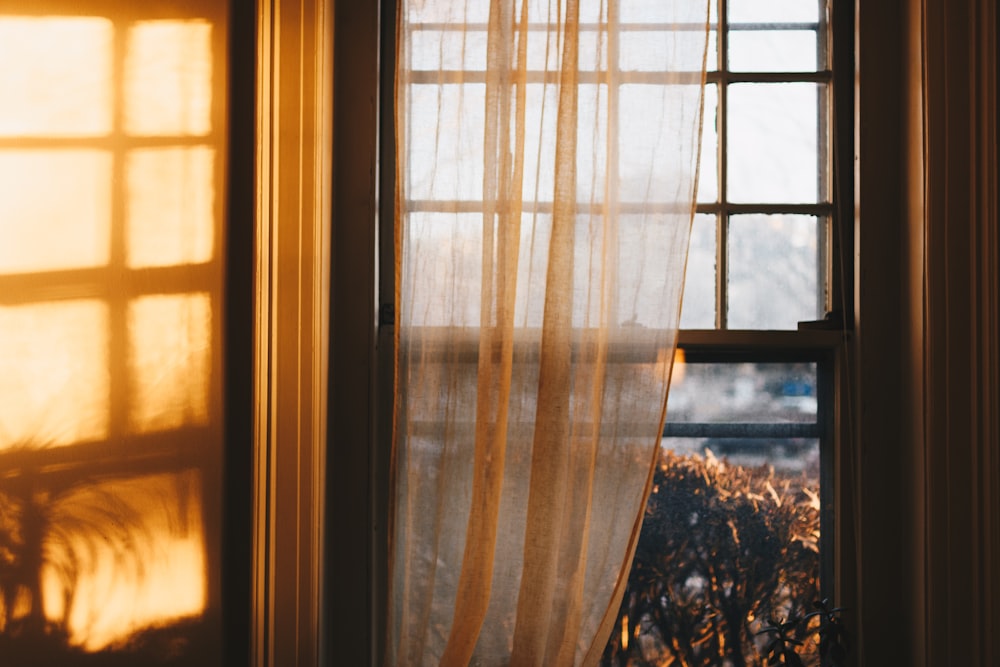 beige curtain