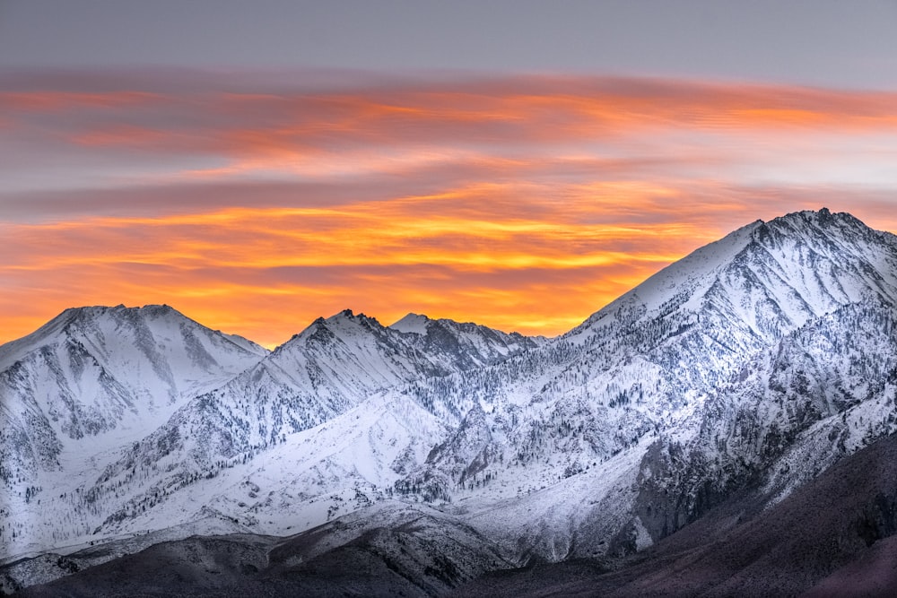 snow caped mountain