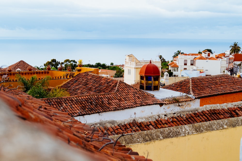 brown concrete roof tiles during daytime