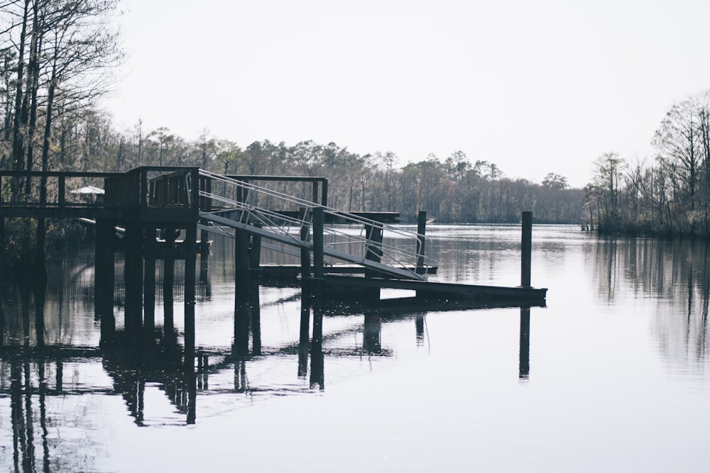 wooden dock near body of water