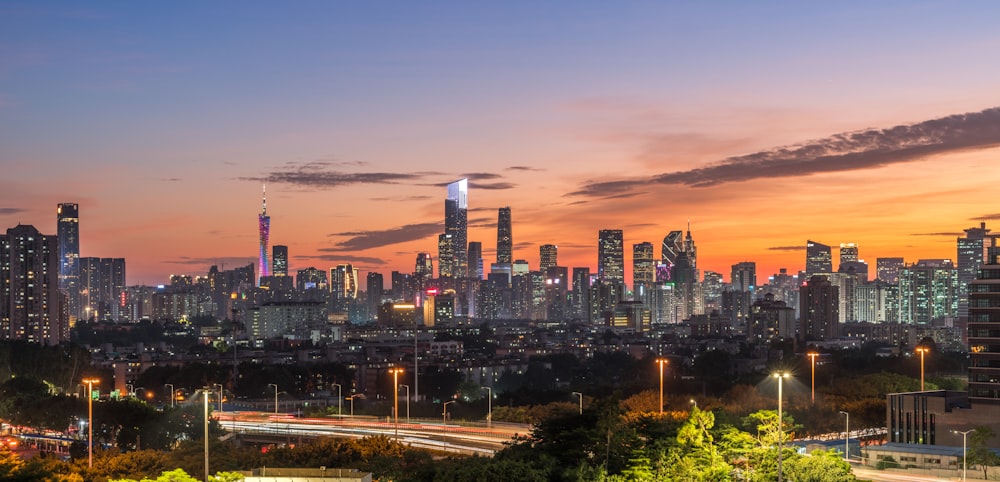 landscape photography of buildings during golden hour