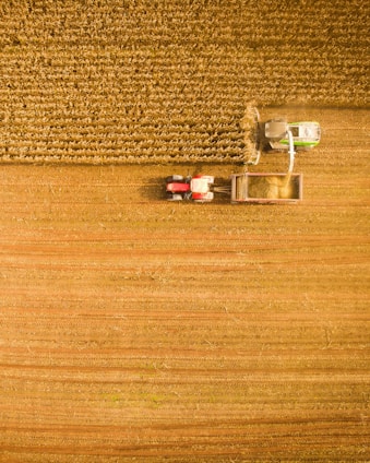 farm tractor toy on the floor