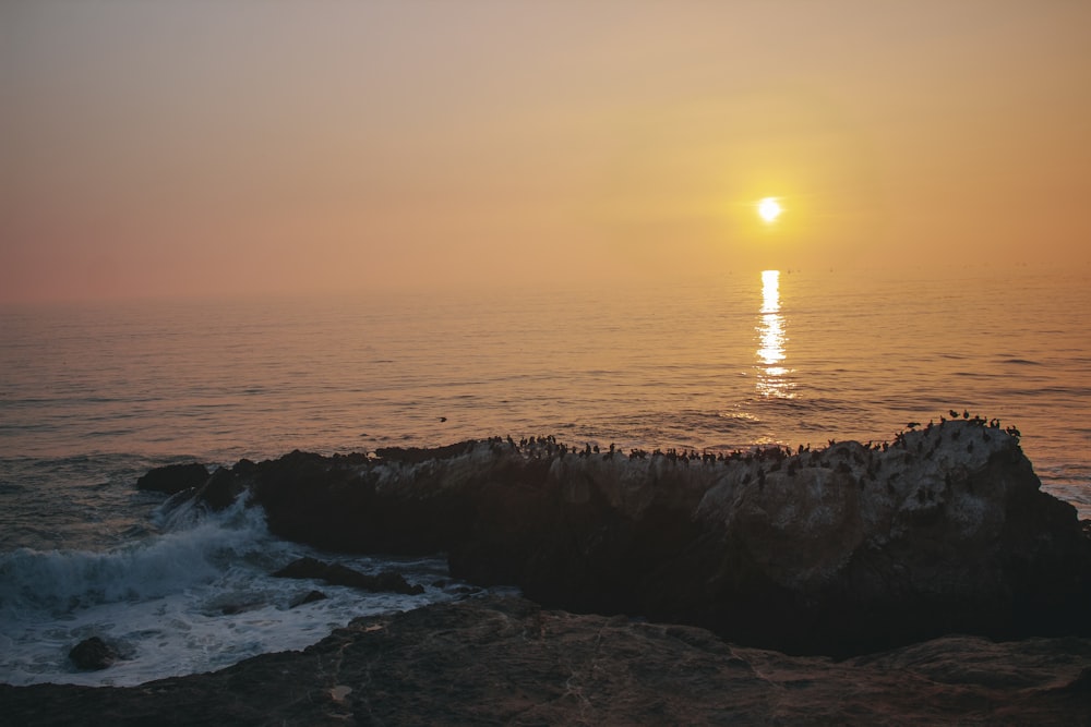 rock formation during golden hour