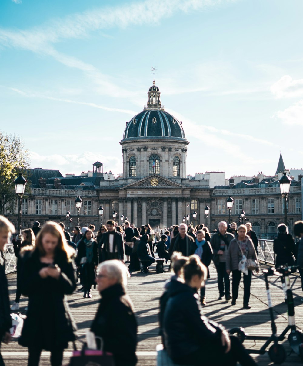 crowd of people in front of Vatican in Italy