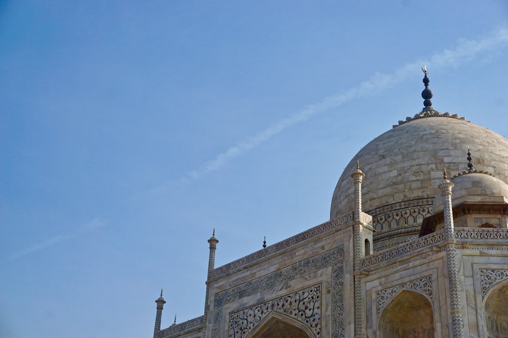 gray and blue concrete mosque