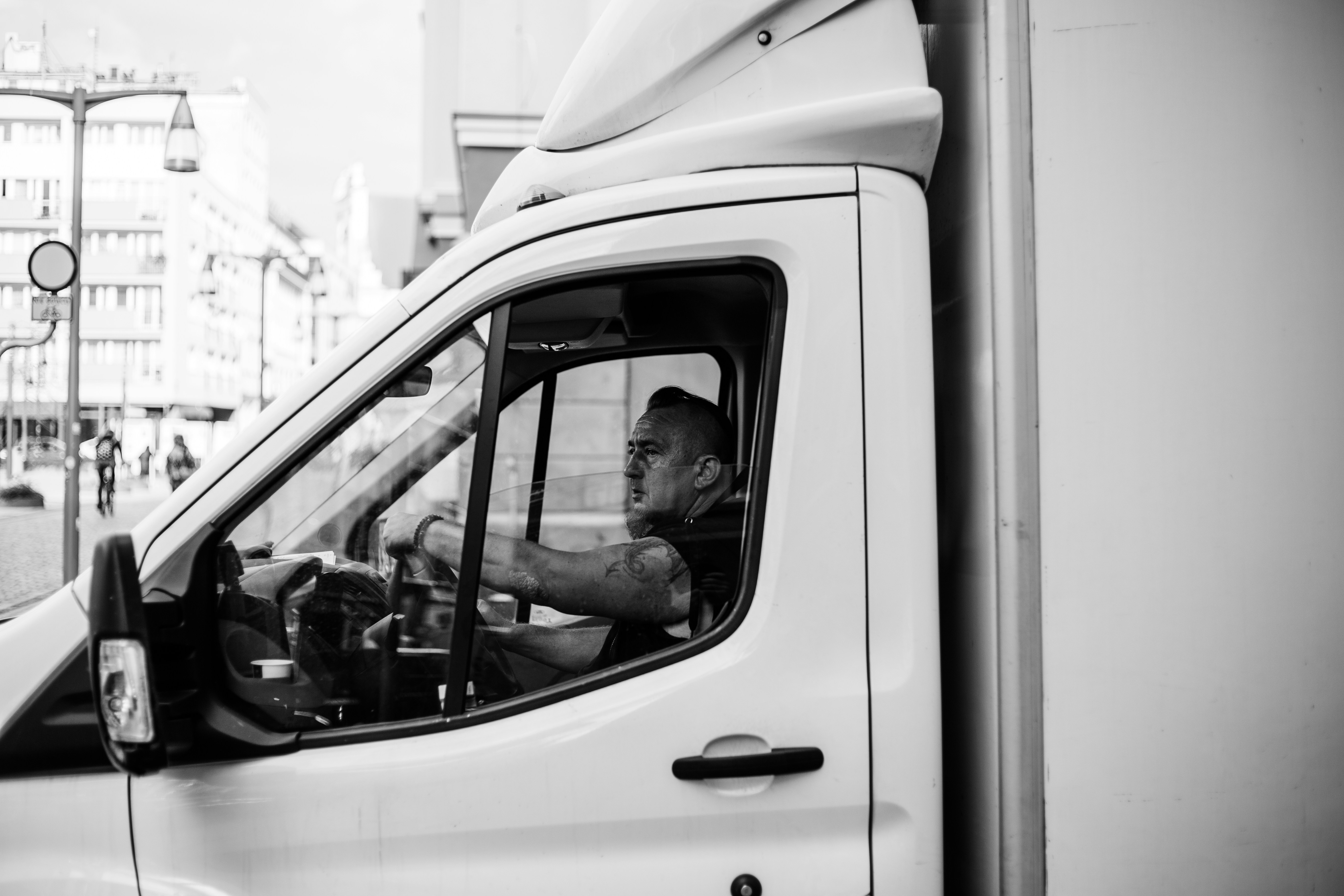 Truck driver portrait