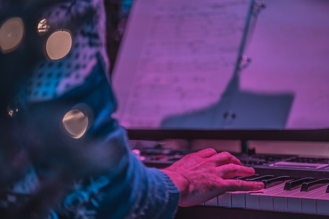 person playing piano