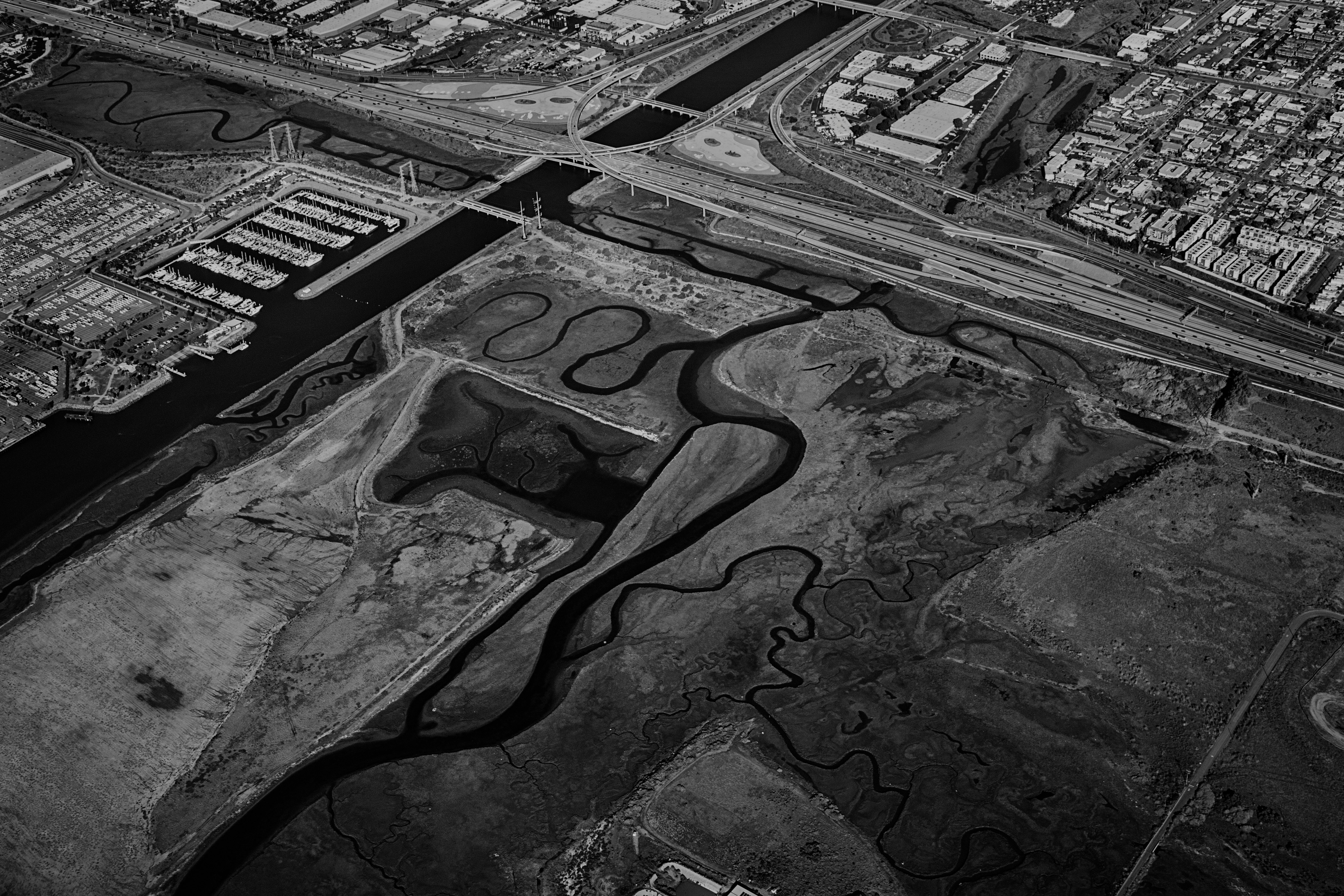 aerial San Diego estuary