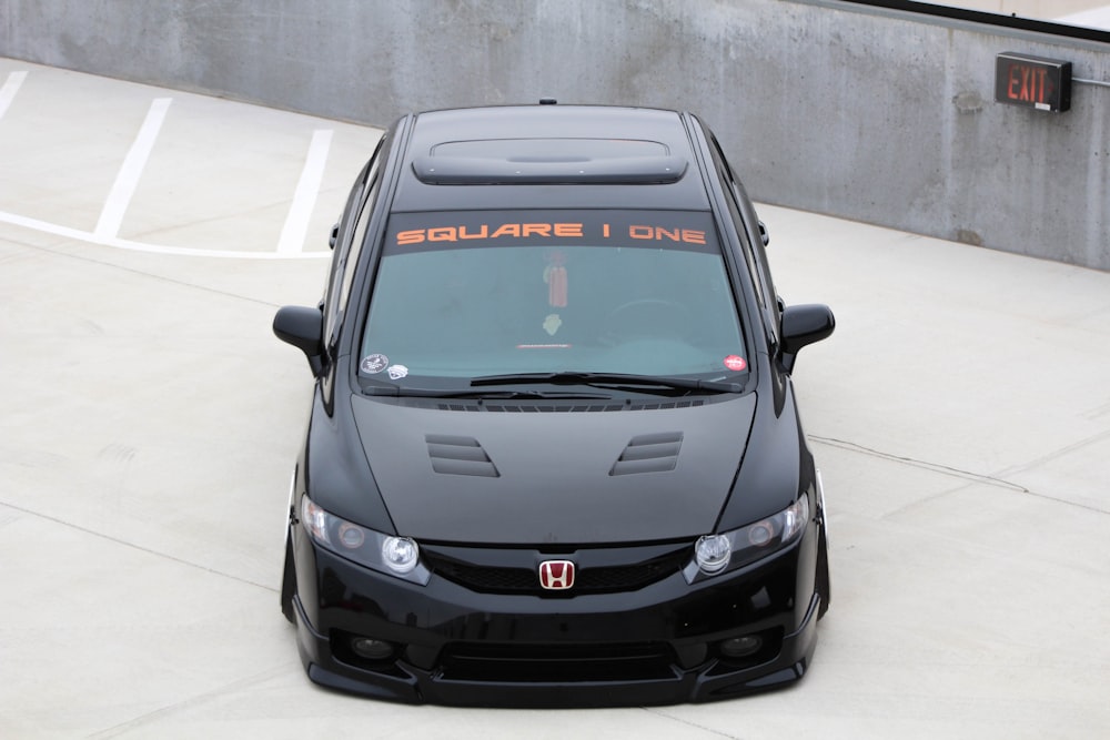 black Honda car