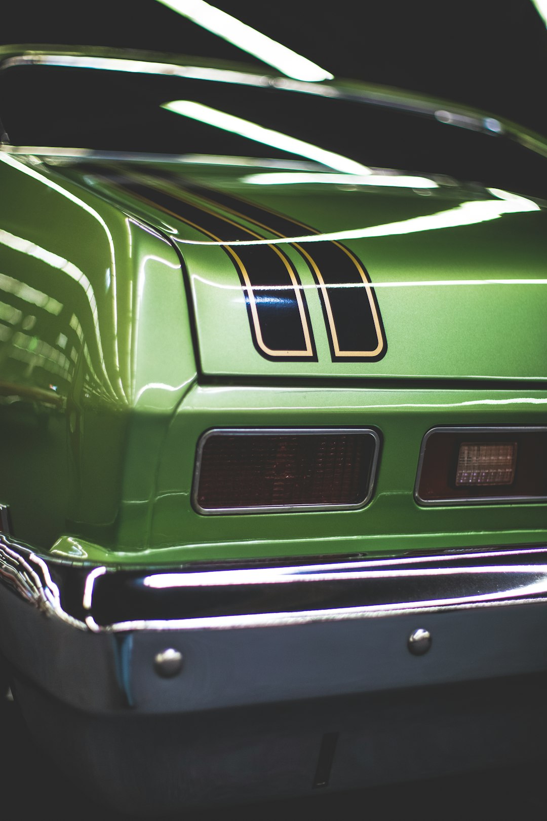 classic green car view