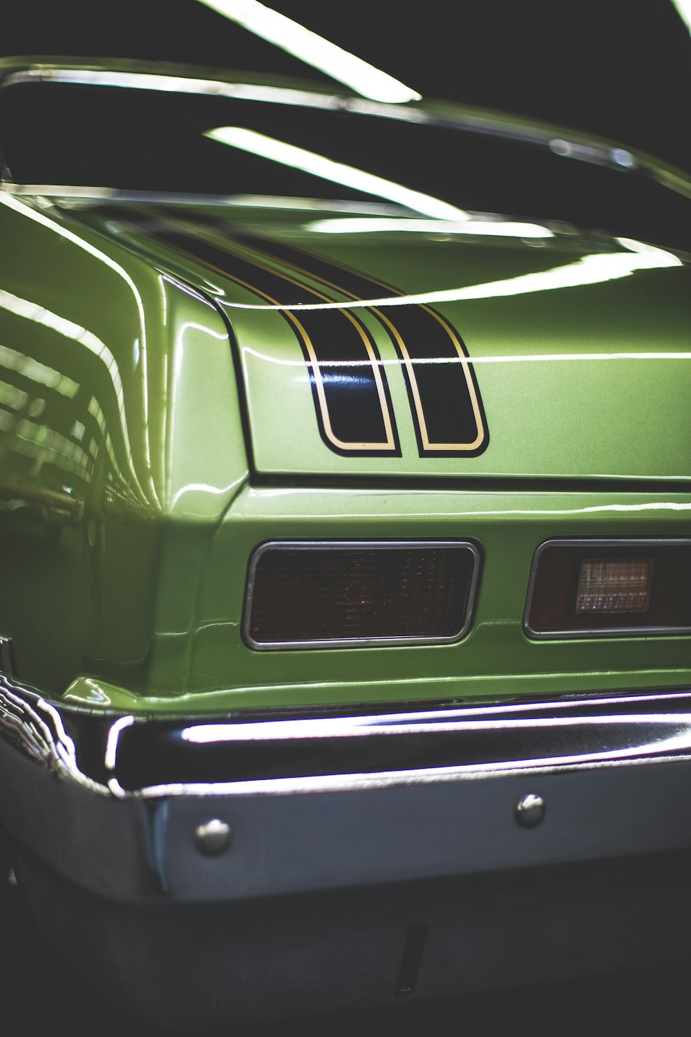 classic green car view