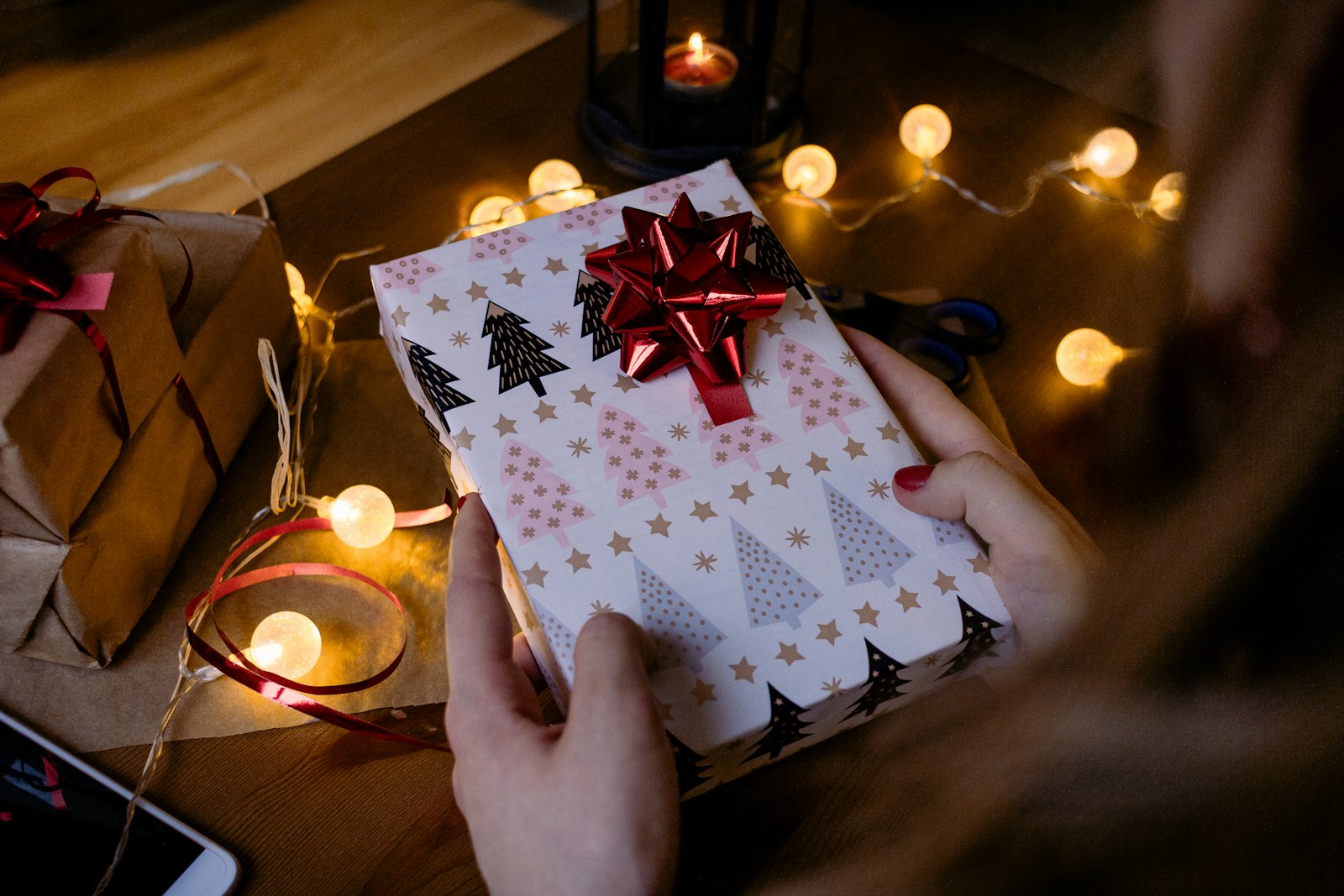 Canon EOS 60D + Canon EF-S 24mm F2.8 STM sample photo. Person holding gift box photography