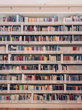books on shelves