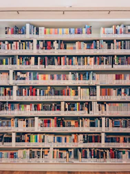 books on shelves