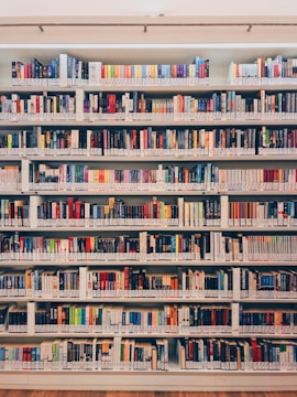 books on shelves
