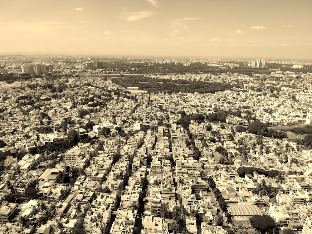 aerial photo of city skylines