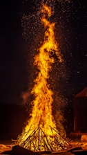 bonfire at night