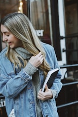 women's blue denim jacket