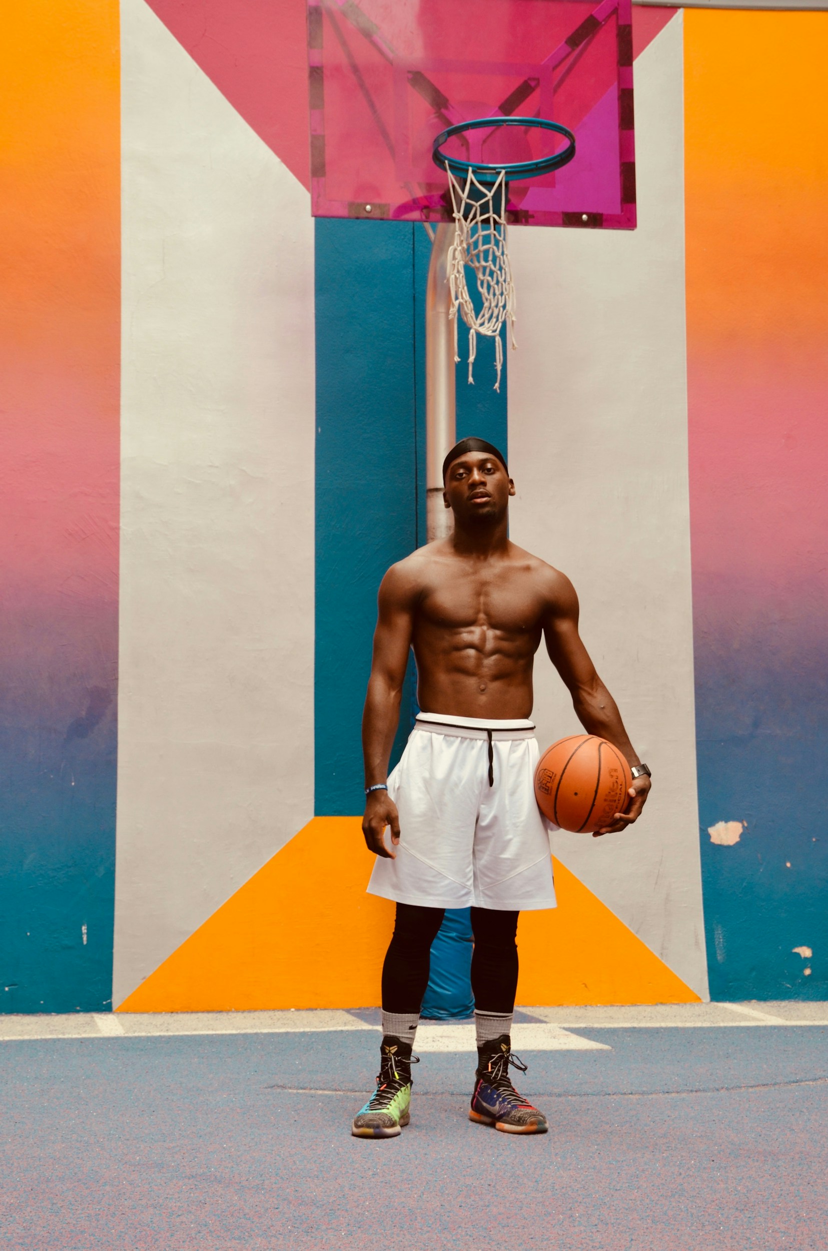 basketball player portrait arena