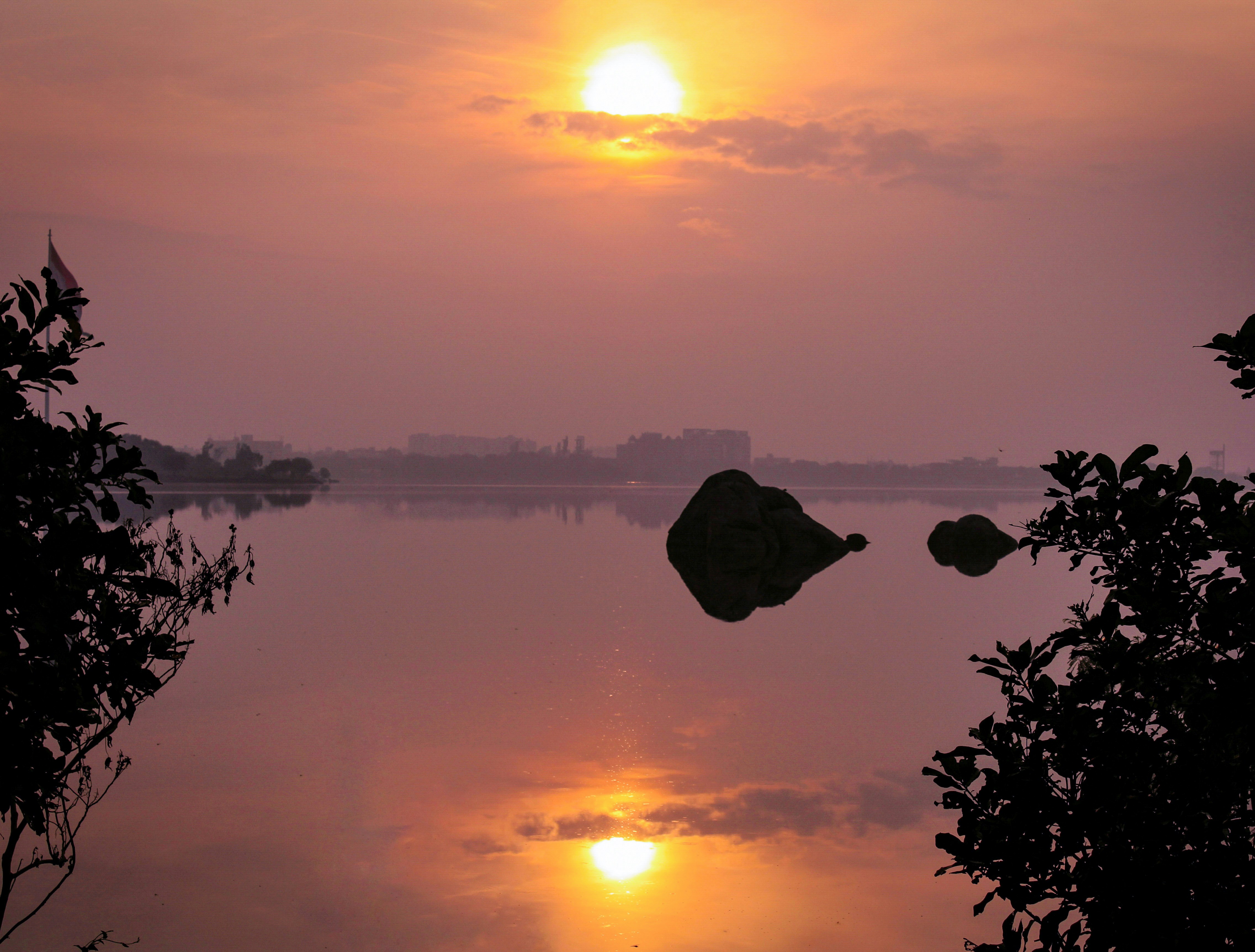 Sunset Over the Lake